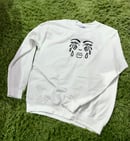 Image 1 of Watering Flowers Embroidered Crew Neck Sweatshirt