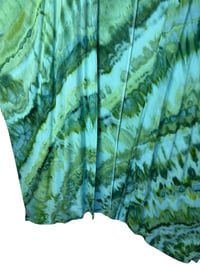 Image 6 of 2X PLUS Long Woven Kimono in Verdant Watercolor Ice Dye