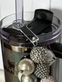 Image 3 of Black White and Silver Trash Panda Set (Bow, Bauble and Stack)