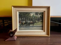 Image 1 of Oil Montreal City Scene on Canvas