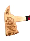 Firefighter Axe Award Custom Laser Engraved Cherry Wood