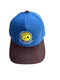 Image 1 of Denim and brown  SnapBack suede brim