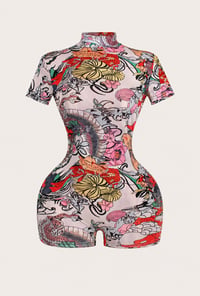 Image 3 of Blush Dynasty Mesh Romper