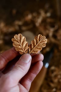 Image 5 of ~ Oak leaf Earrings 