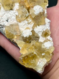 Image 3 of Barite & Yellow Cubic Fluorite Crystal Specimen #2417