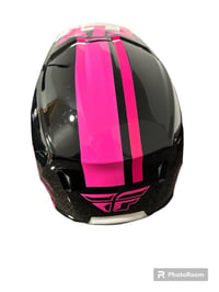 Image 2 of Pink and Black Motocross Helmet 