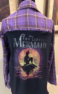 Vintage Purple/Yellow Flannel Shirt The Little Mermaid