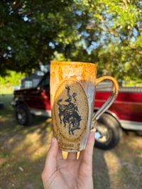 Image 7 of Melted checkered to go mug 