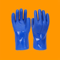 Image 1 of Oil & Acid Resistant Blue Lining Industrial Safety Gloves