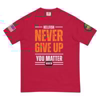 Image 3 of Never Give Up Unisex garment-dyed heavyweight t-shirt