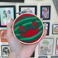 Image 3 of Jack o Lantern Hoops- Tiny face pumpkin or Watermelon