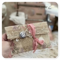 Image 2 of vintage lace pouch and snippet book