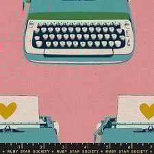 Image of Melody Miller canvas typewriters pink