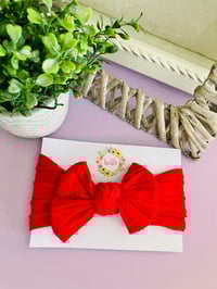 Image 1 of Red cable headwrap 