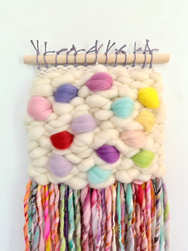 Candy Cloud. Woven wall hanging