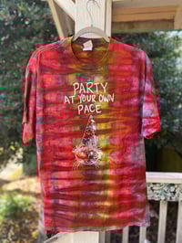Image 1 of LARGE Party At Your Own Pace Tie Dye Shirt C12