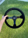 NRG Steering Wheel Black With Black Stitching