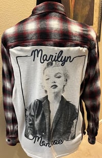 Vintage Black/Red/White Flannel Shirt Marilyn Monroe