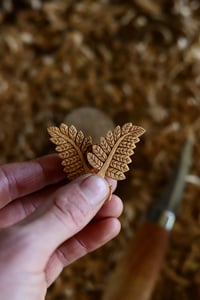 Image 3 of • Forest Fern leaf Earrings 