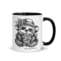 Image 2 of Lady Rosey The Sloth Mug Line Art by CrystalsArtPaws