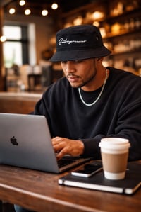 Image 2 of ENTRAPRENEUR Statement Bucket Hat