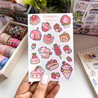 Image 3 of Strawberry Dessert | Matte Sticker Sheet