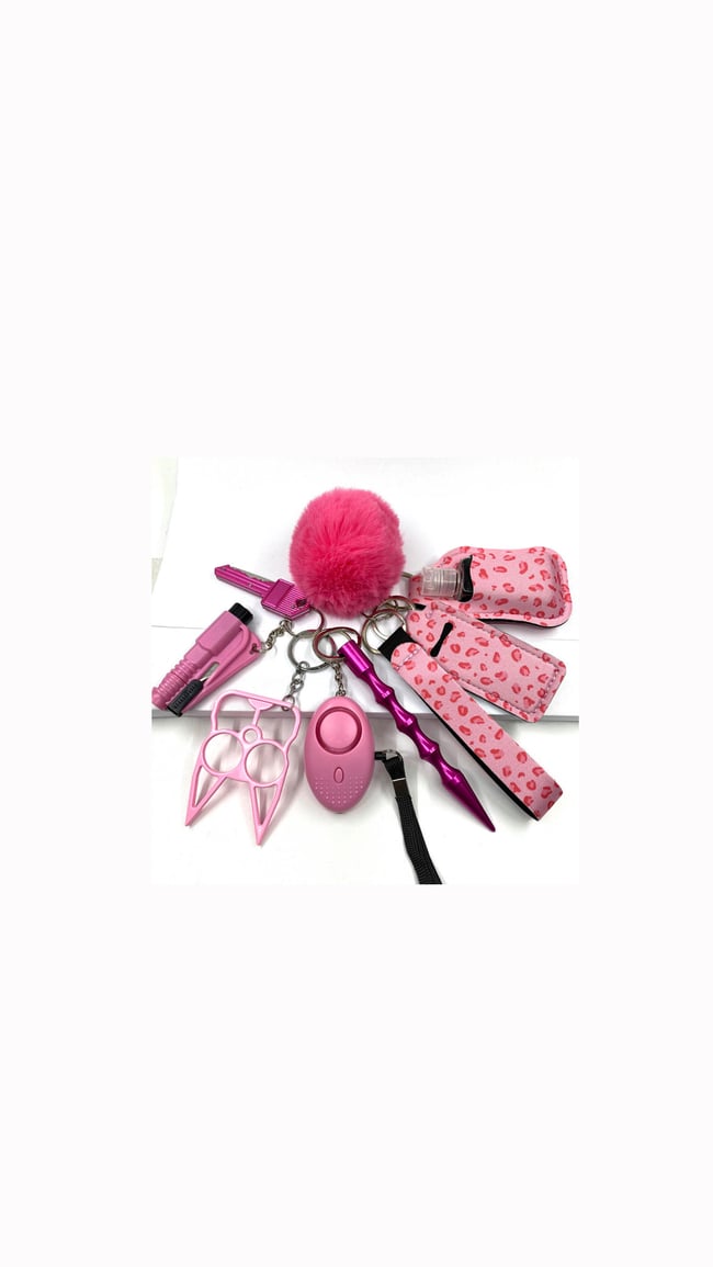 Pink Ribbon Pom-Pom Keychain – The DeeVa Boutique