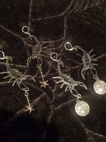 Image of Scorpion Lilith/Flail Earrings