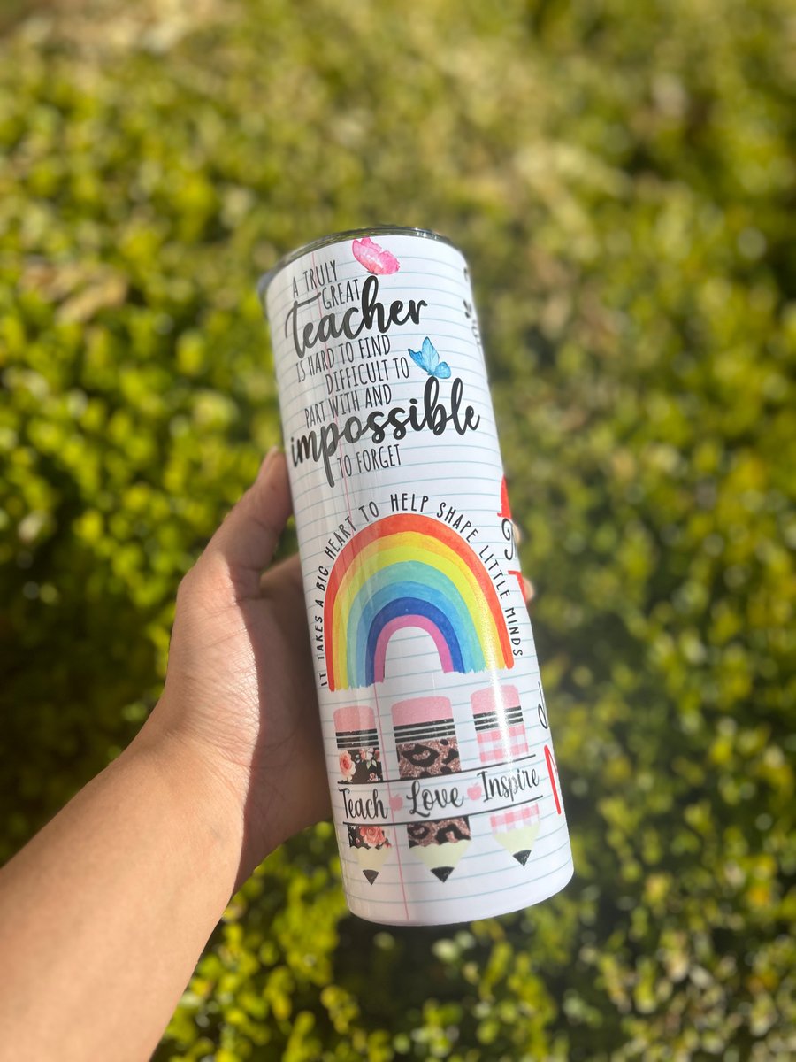 Pencil Best Teacher Ever Water Tumbler – Squishy Cheeks