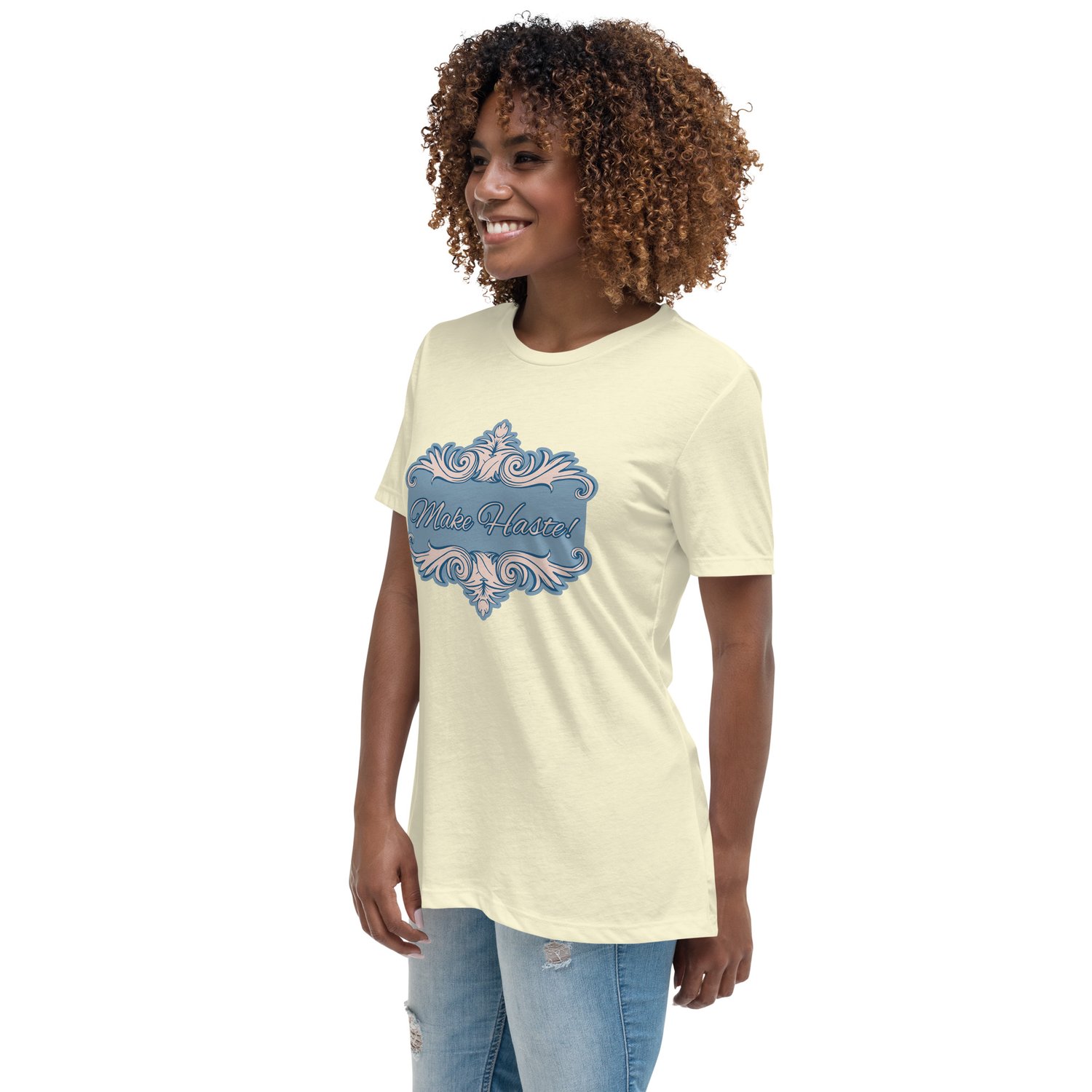 Image of Women's Relaxed T-Shirt Make haste! Bridgerton inspired 