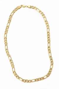 Image 4 of 8mm Figaro Chain Necklace – 24” Gold Plated | Thick & Heavy |