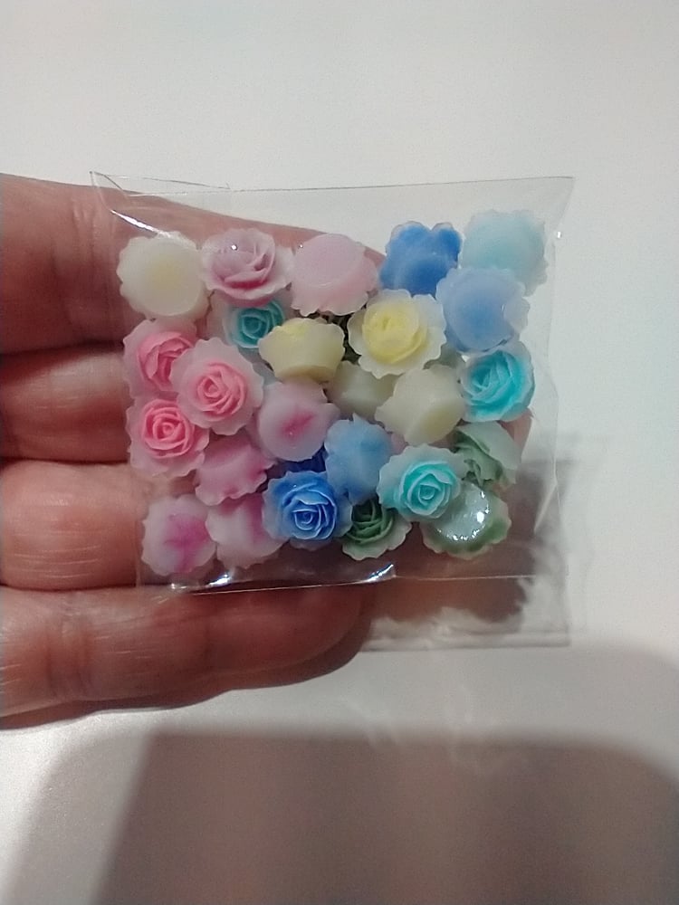 Image of Frosted Mini Rose Cabochons