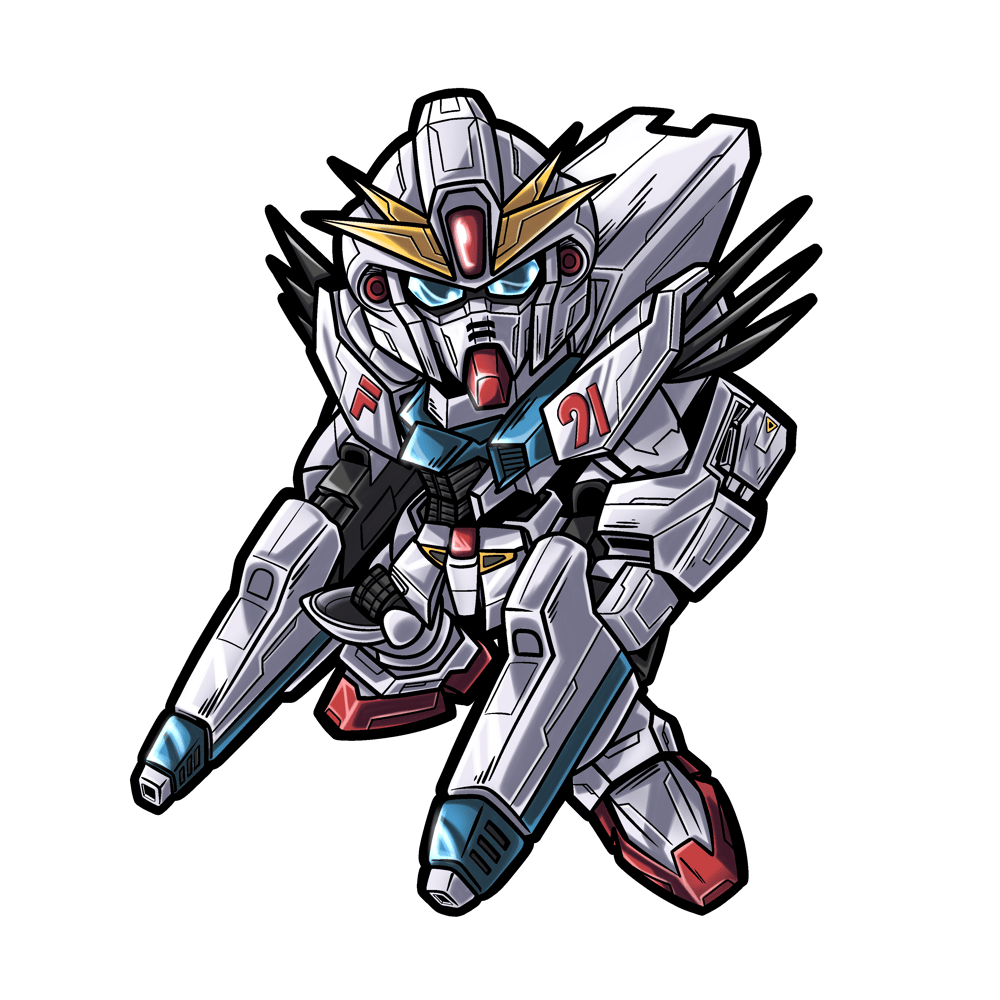 Image of Gundam F91 chibi sticker