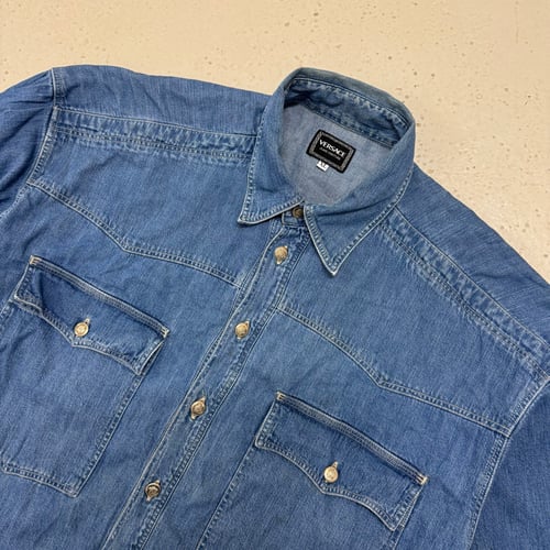 Image of 1990s Versace Denim Shirt, Size XL