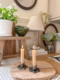 Image 3 of Neutral Gingham Lamp