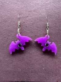 Image 1 of Pink bat earrings