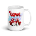 Lady bug Love mug white background glossy mug