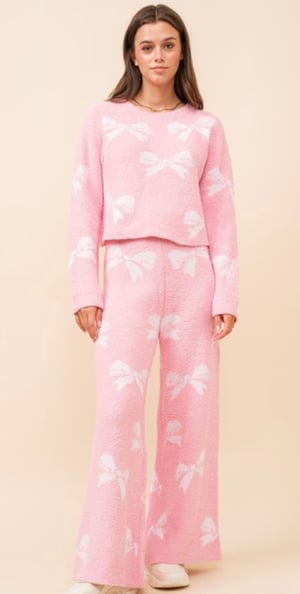 Image of Pre-Order Now Pink Bow 2pc Set 