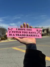 Image 2 of Trans Barista Bumper Sticker