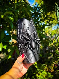 Image 2 of Morticia Spiderweb Flower Vase 