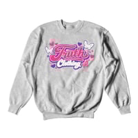 “Butterfly Truth” Crewneck | Heather Grey | Glitter Series