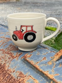 Image 3 of Tractor Decorated Stoneware Mug