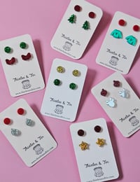 Image 1 of Acrylic Christmas Studs Twin Pack - SKU 426