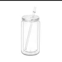 Image 2 of 16oz beer can - Acrylic natural lid
