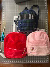 Image 2 of Blue Plaid Mini Bookbag