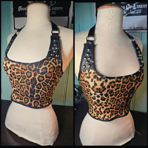 Image of studded leopard top size SMALL