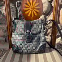 Image 1 of vintage Coach Soho Signature Jacquard Flap Crossbody 