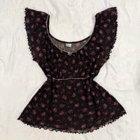 Image 1 of floral milkmaid mesh top