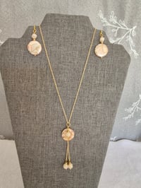 Image 1 of 18k gold plated necklace with matching earrings 