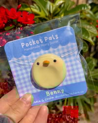 Image 2 of Pocket Pals- Benny the Duck Handmade Polymer Clay Worry Stome for Comfort & Stress Relief